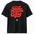 Black t-shirt with red 'Take It Easy' text on the back against a white background