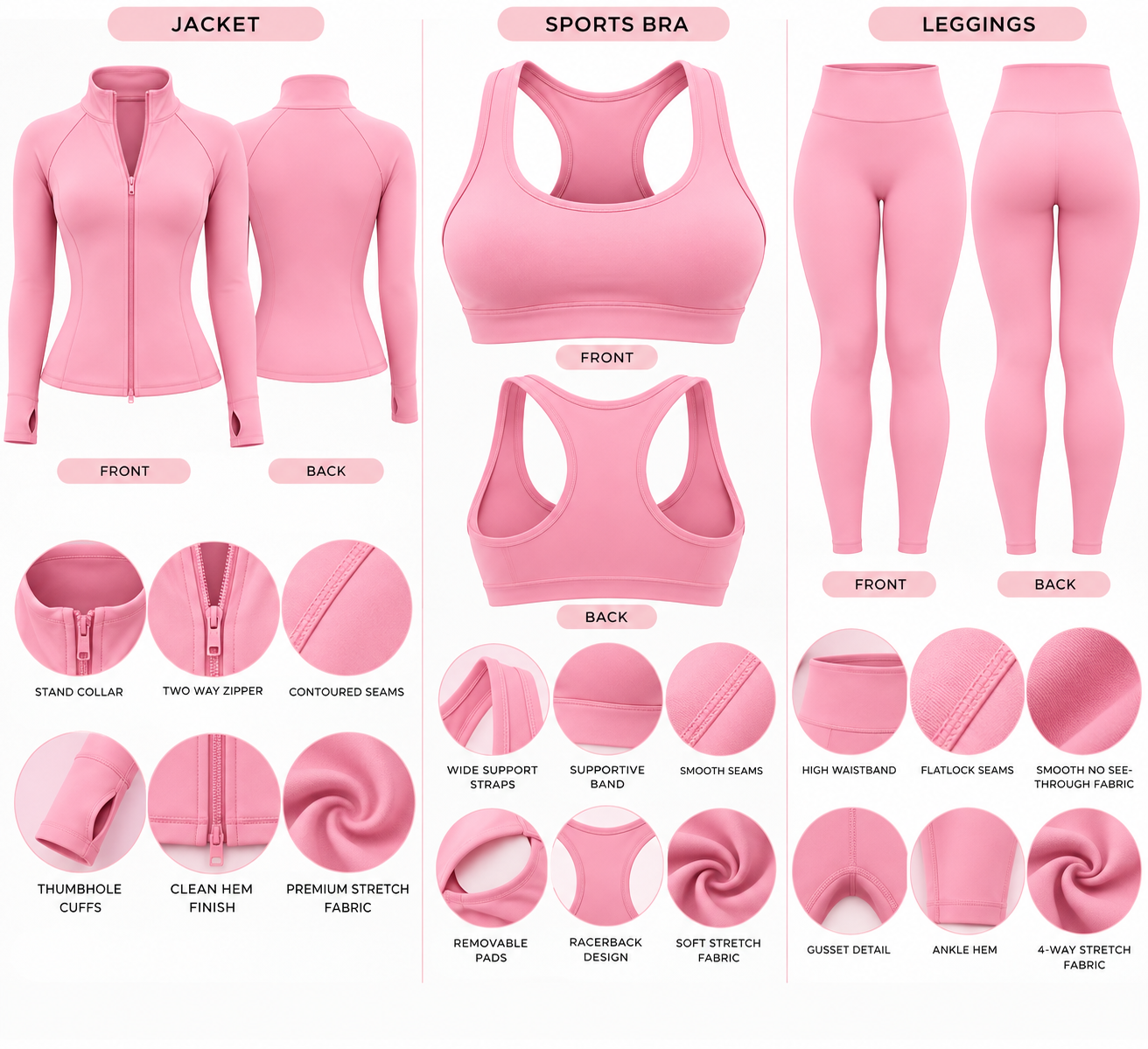 LC 3 Pcs Workout Set