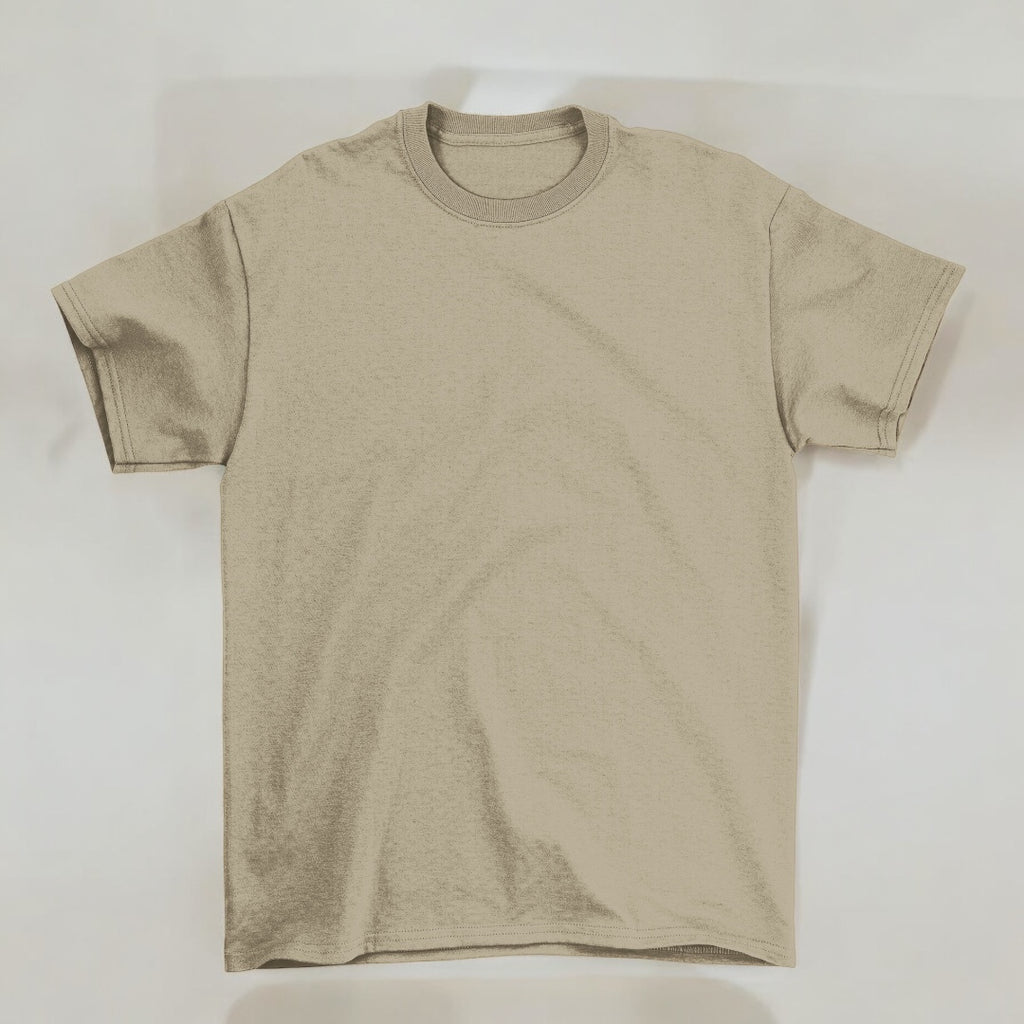 Beige Premium Basic Short Sleeve Tee - motivational streetwear apparel by Lamir Collection
