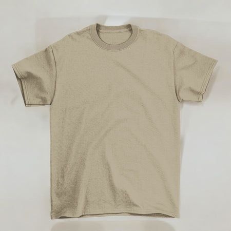 Beige Premium Basic Short Sleeve Tee - motivational streetwear apparel by Lamir Collection