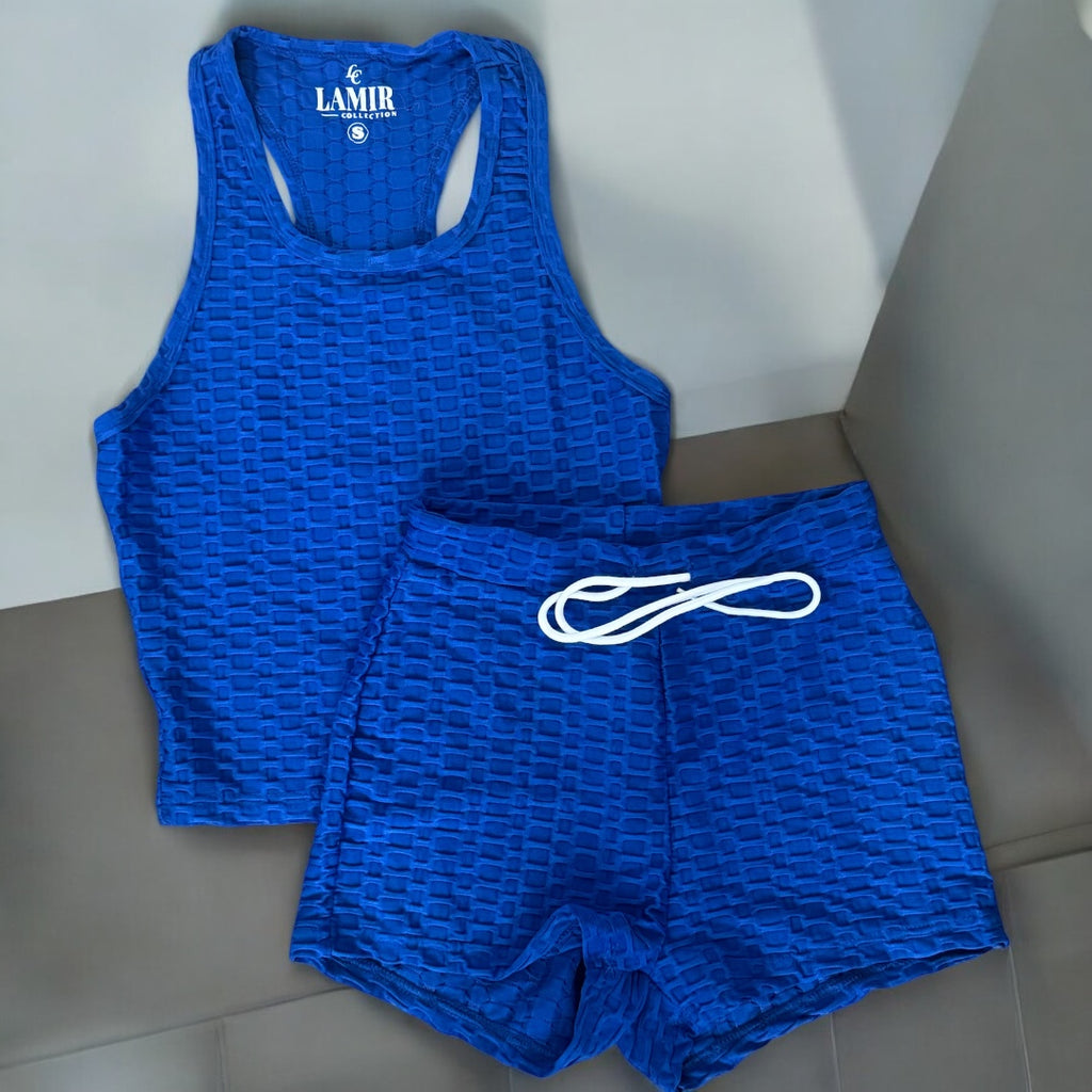 Women's Textured Spandex Set