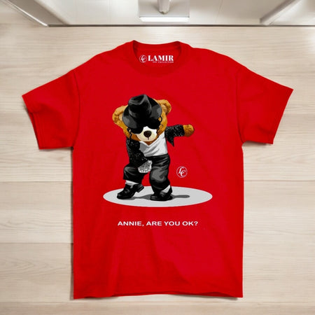 Red Annie Are You Ok Short Sleeve Tee - motivational streetwear apparel by Lamir Collection