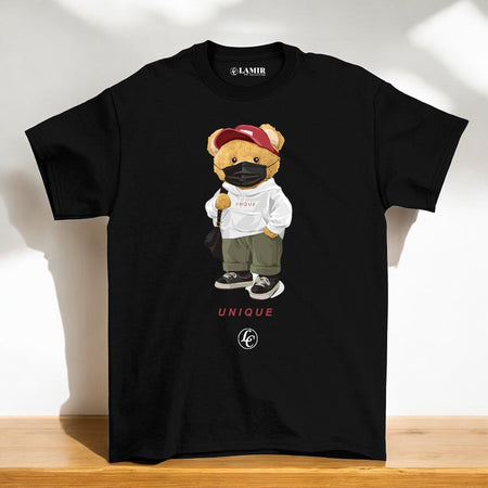 Black Unique Short Sleeve Tee - motivational streetwear apparel by Lamir Collection