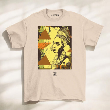 Beige Goddess Short Sleeve Tee (women's) - motivational streetwear apparel by Lamir Collection