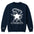 Navy blue sweatshirt with white 'Cowboys' logo on a white background