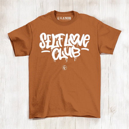 Bronze Self Love Club Short Sleeve Tee - motivational streetwear apparel by Lamir Collection