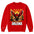 Red sweatshirt with an Arizona-themed design featuring a cardinal and cacti on a white background.