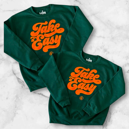 Forest-green Take It Easy Sweatshirt - motivational streetwear apparel by Lamir Collection