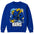 Blue sweatshirt with Rams logo and text on a white background