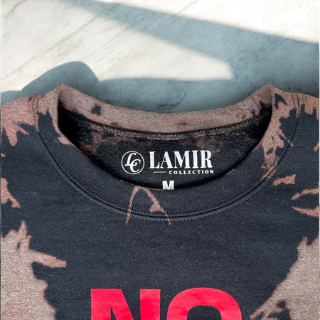 Black NO Bleached Sweatshirt - motivational streetwear apparel by Lamir Collection