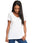White Women's Relaxed Basic V-neck Tee - motivational streetwear apparel by Lamir Collection