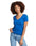 Blue Women's Relaxed Basic V-neck Tee - motivational streetwear apparel by Lamir Collection